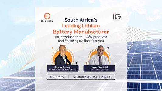 South Africa's leading lithium battery manufacturer and Odyssey's Procurement Finance