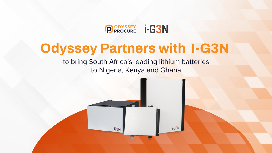 Odyssey Partners with I-G3N to bring South Africa’s leading lithium batteries to Nigeria, Kenya and Ghana