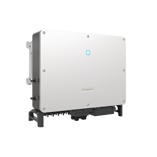 Sungrow SG50CX Multi MPPT String Inverter for residential and commercial use, featuring a sleek modern design with compact dimensions and advanced technology for efficient energy conversion.